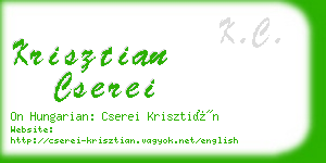 krisztian cserei business card